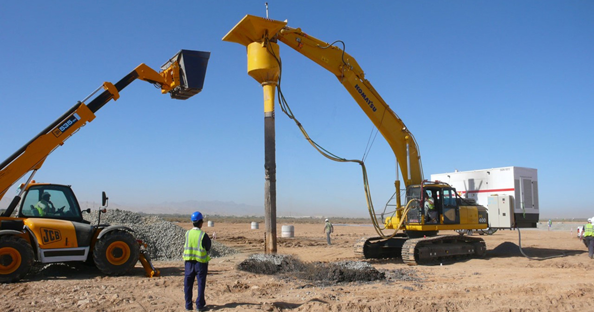 Mejoramiento de suelos: vibrocompactación, inyecciones y columnas de grava como alternativas a la cimentación profunda